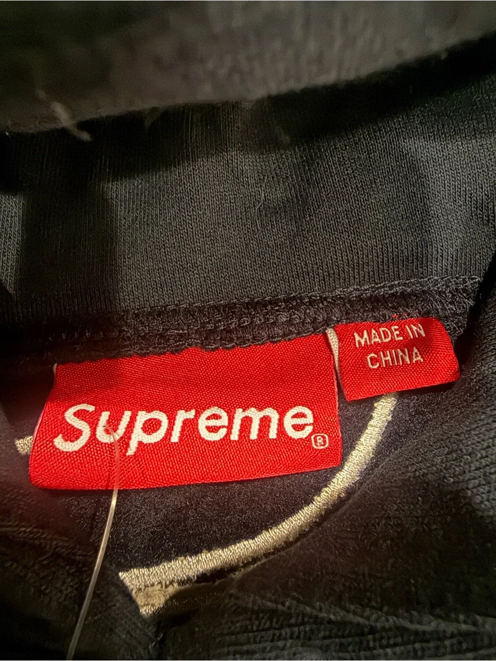 Navy Blue Supreme Satin Appliqué Hoodie